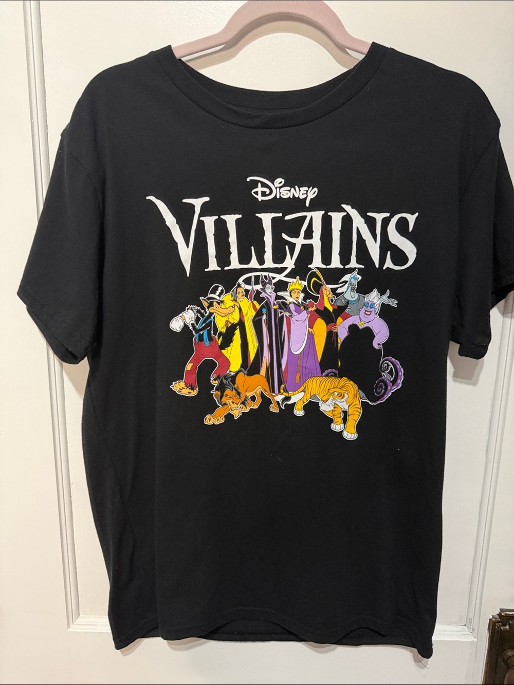 Disney Black Woman’s Tee with Colorful Villains Graphic
